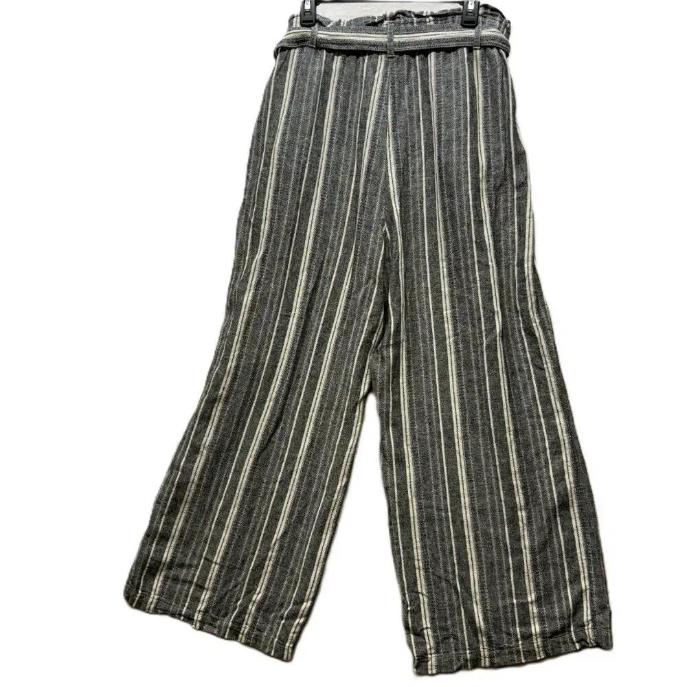 Banana Republic Linen Blend Striped Wide‑Leg Pants  Women’s Plus Size 16